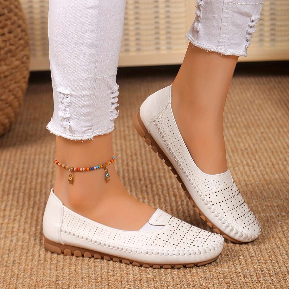 Cute Shoes - Perfect for Casual or Formal Outfits - Flat Shoes for Women Soft Synthetic Cover & TPR Sole