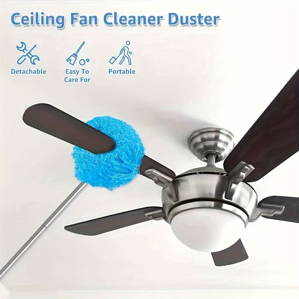 Versatile Microfiber Duster with Extendable Pole - Cleaning