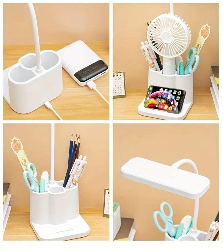 2 in 1 Pencil Holder Organiser and LED Desk Lamp with Touch Control