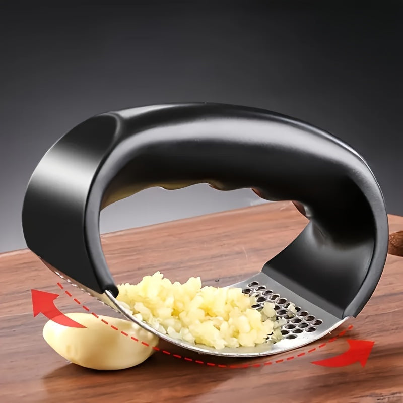 Garlic Press: Rocker Metal Garlic Mincer, Washable Kitchen Gadget, Perfect for Crushing Garlic