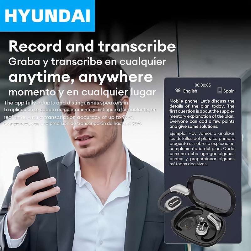 New Multi-Language Real-Time Translation - HY-Y16 AI Smart Translation Headphones Earphones 2025  Perfect for Business Professionals and Travelers Ideal for Meetings and Language Learning