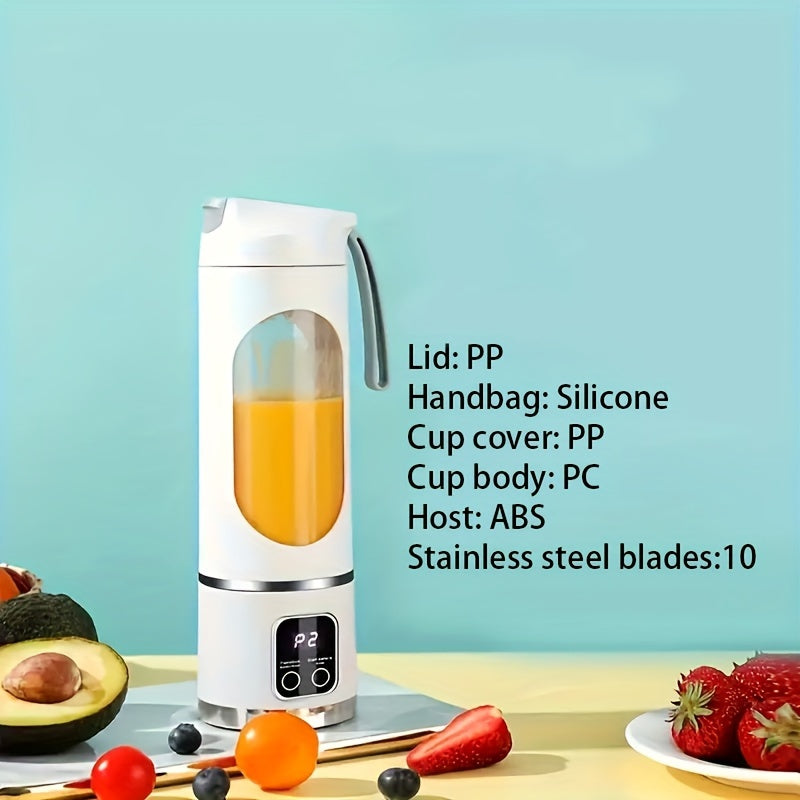 Blender & Juicer - Easy Clean, Perfect for Fruit & Vegetable Drinks, Milkshakes with Portable USB-Rechargeable 10.14oz to 16.91oz