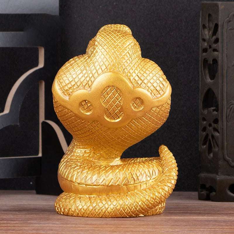 Snakes Ornaments Animal Resin Statue Chinese Style Tabletop Feng Shui Lucky Crafts - 2025 Year Of The Snake