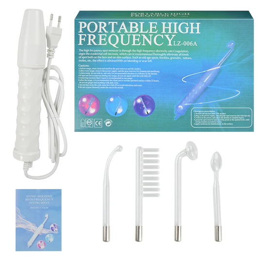 High Frequency Facial and Hair Machine Electrotherapy Wand Neon