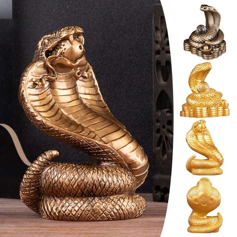 Snakes Ornaments Animal Resin Statue Chinese Style Tabletop Feng Shui Lucky Crafts - 2025 Year Of The Snake