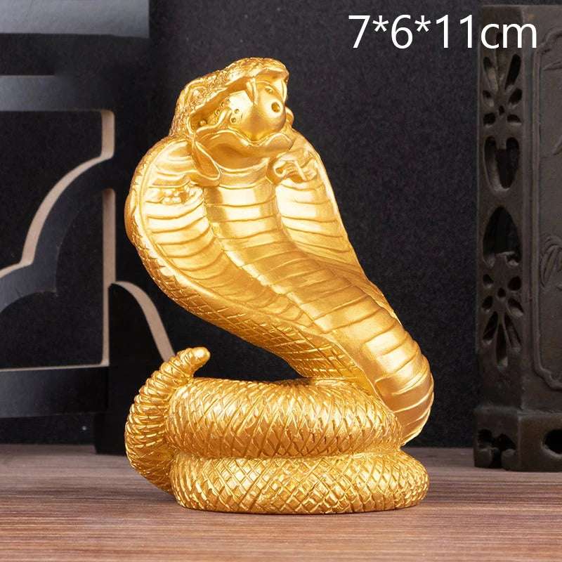 Snakes Ornaments Animal Resin Statue Chinese Style Tabletop Feng Shui Lucky Crafts - 2025 Year Of The Snake