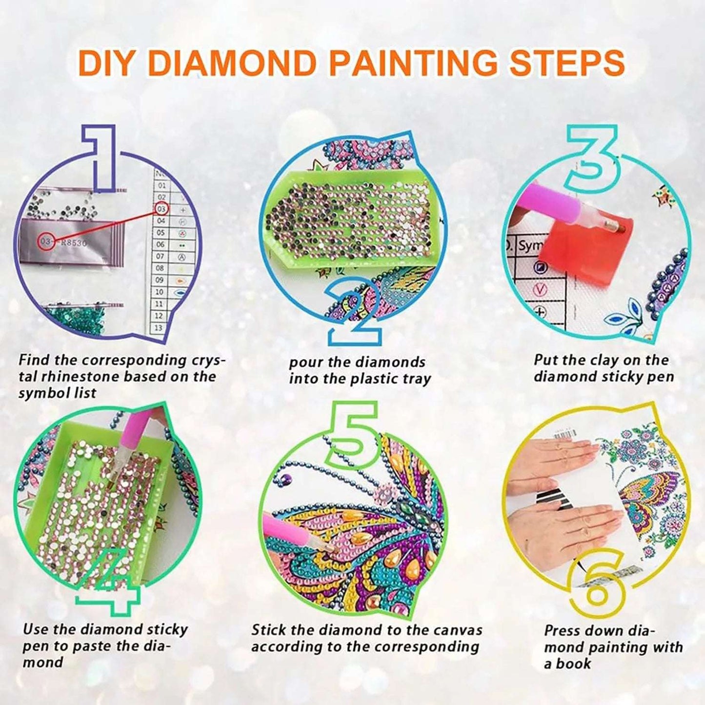 Kit Picture 5D Handmade Diamond Mosaic Art DIY Diamond Painting Animal  
Chose your Art: Squirrel, Butterfly, Horse, or Cat