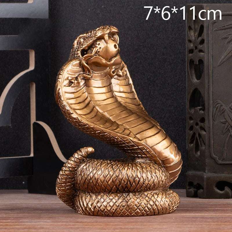 Snakes Ornaments Animal Resin Statue Chinese Style Tabletop Feng Shui Lucky Crafts - 2025 Year Of The Snake