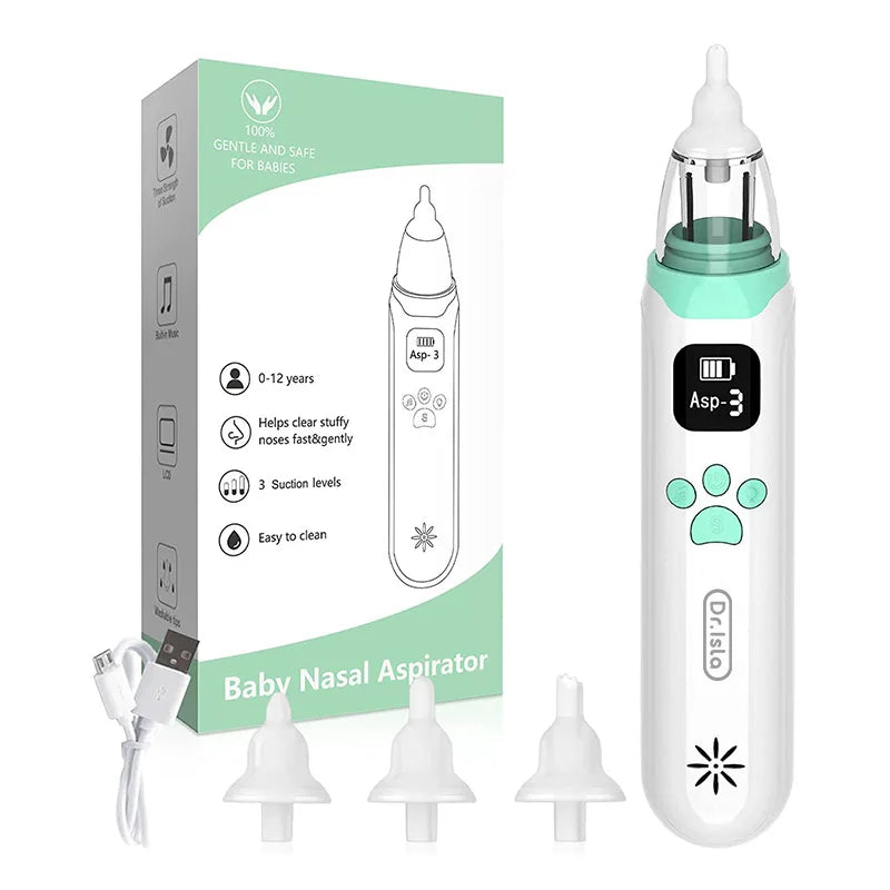 Electric Child Nasal Aspirator – Silicone Nose Cleaner with Adjustable Suction, Low Noise & Safe for Kids