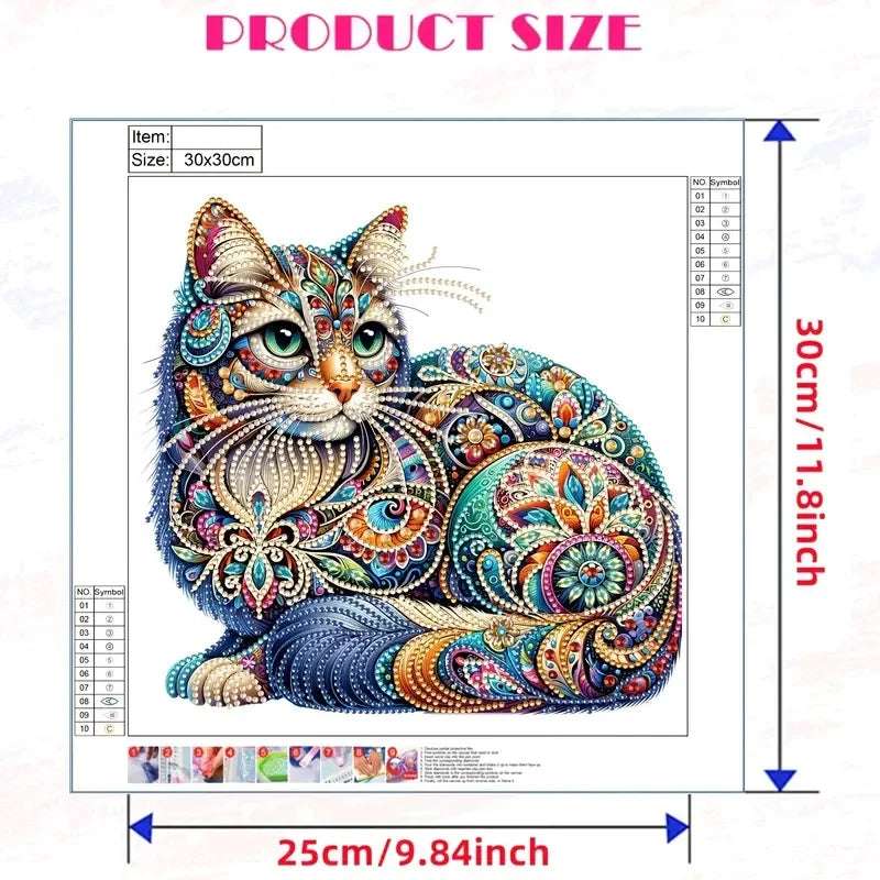 Kit Picture 5D Handmade Diamond Mosaic Art DIY Diamond Painting Animal  
Chose your Art: Squirrel, Butterfly, Horse, or Cat