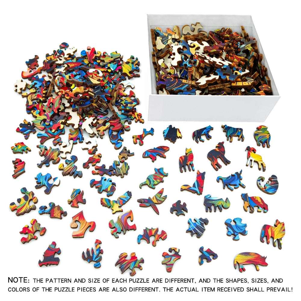 Wooden Puzzle Educational Art - Intelligence Toy Game