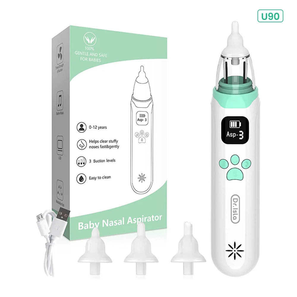 Electric Child Nasal Aspirator – Silicone Nose Cleaner with Adjustable Suction, Low Noise & Safe for Kids