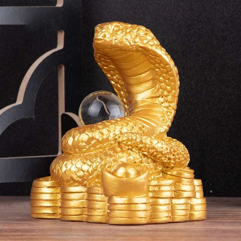 Snakes Ornaments Animal Resin Statue Chinese Style Tabletop Feng Shui Lucky Crafts - 2025 Year Of The Snake