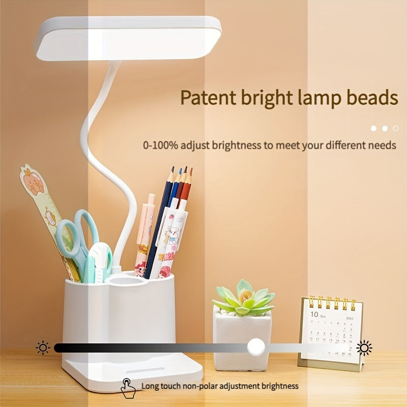 2 in 1 Pencil Holder Organiser and LED Desk Lamp with Touch Control