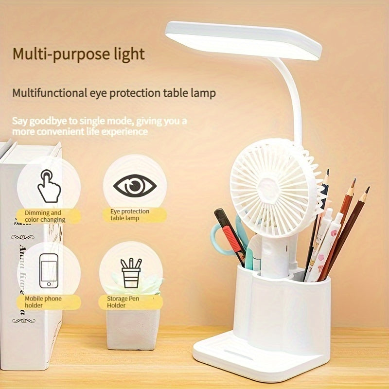 2 in 1 Pencil Holder Organiser and LED Desk Lamp with Touch Control