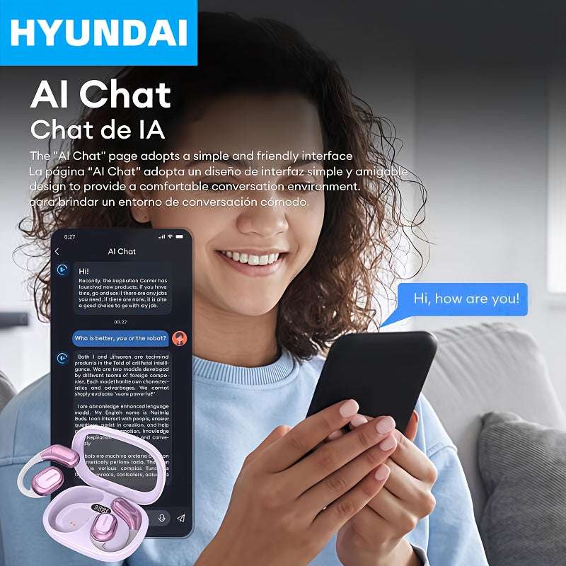 New Multi-Language Real-Time Translation - HY-Y16 AI Smart Translation Headphones Earphones 2025  Perfect for Business Professionals and Travelers Ideal for Meetings and Language Learning