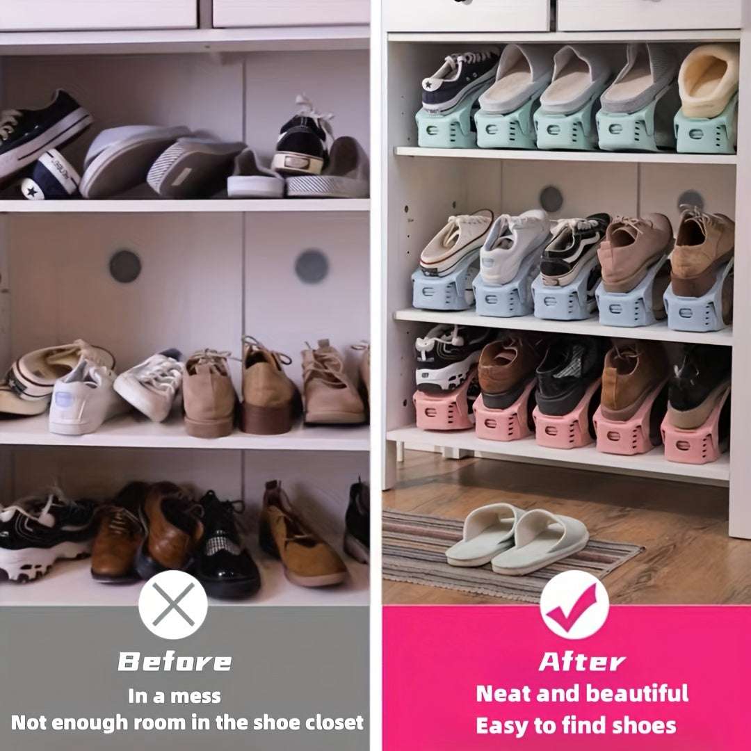 Organiser Shoes Storage 10pcs of Adjustable Shoe Racks,