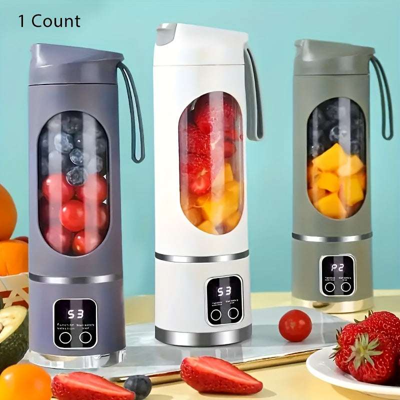 Blender & Juicer - Easy Clean, Perfect for Fruit & Vegetable Drinks, Milkshakes with Portable USB-Rechargeable 10.14oz to 16.91oz